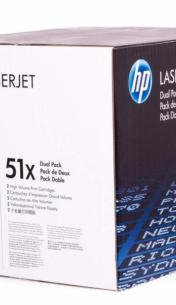 HP Toner nr 51XD Q7551XD Black 2pack 2x13K