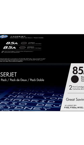 HP Toner nr 85A CE285AD Black 2pack 2x1,6K 