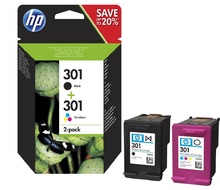 HP Tusz nr 301+301 N9J72AE 2pack CMY+K 